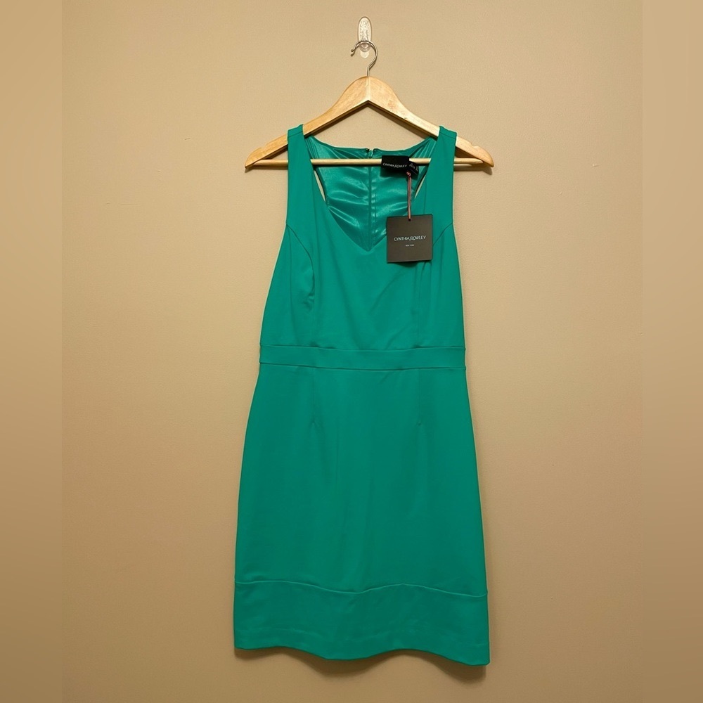 Aqua Green Cynthia Rowley V-Neck Dress